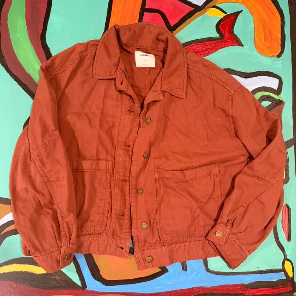 Dark Orange Old Navy 90s Style Soft Comfy Oversized Normcore Fall Winter